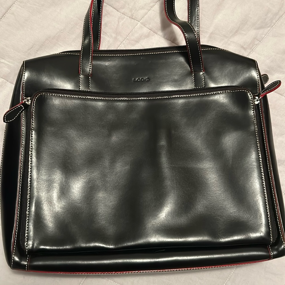 Lodis Bag | Black Leather Laptop Bag